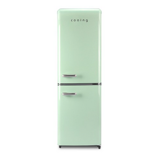 쿠잉전자 레트로 2도어 냉장고 REF-C153S