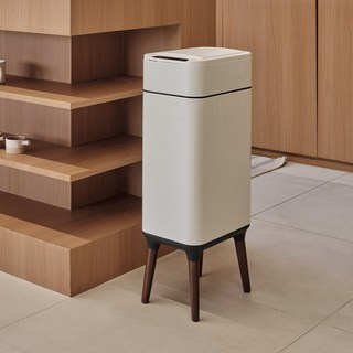 스테인리스 충격센서 자동센서 기저귀 쓰레기통 20L + 다리, 충격센서 : 올화이트