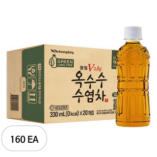 광동 V라인 옥수수 수염차 무라벨, 330ml, 160개