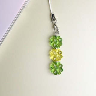 엘에떼 네잎클로버 비즈 키링 핸드폰줄