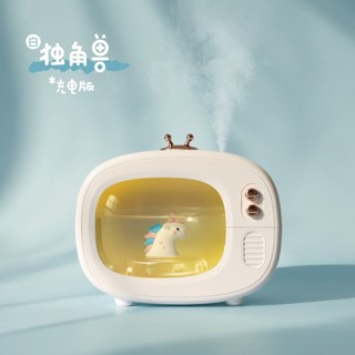 헬로 키티 레트로 TV 디자인 미니 가습기 및 무드등 – 유니콘 화이트 키티가습기