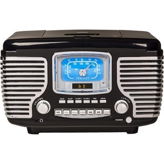 크로슬리 커세어탁상용 AM FM 블루투스 라디오 CD 플레이어 CR612B-RE, Black_Bluetooth, 검정