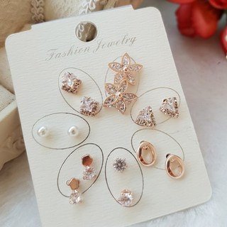 여성 청순 큐빅 베이직 쁘띠 귀걸이