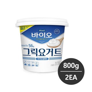 매일유업 바이오 그릭요거트 무가당 플레인 800g (냉장배송) 무배, 2개