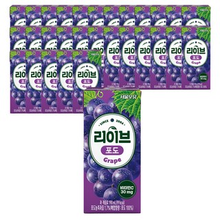 서울우유 리이브 포도 주스, 190ml, 48개