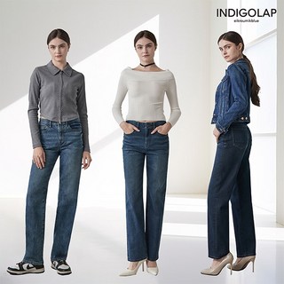 인디고랩 [파격특가] 에버 라이크라 릴렉스 데님 3종 여성