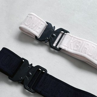 [ 자체제작 ] 토크버디투미 로고 엘라스틱 밴딩 벨트, 화이트, 1개