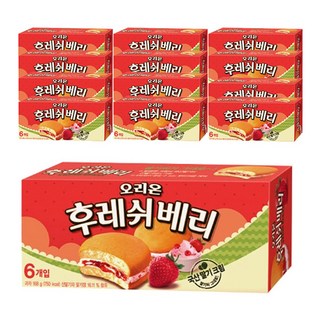 오리온 후레쉬베리 딸기 168g 1박스, 12개입 딸기생크림케이크