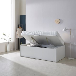 모모 수납침대(슈퍼싱글/퀸) 리프트업 침대프레임+독립매트리스, H240, SS+독립