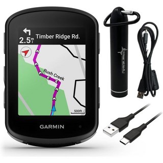 Wearable4U웨어러블 4U Garmin Edge 540 Solar GPS 사이클링 컴퓨터 버튼 컨트롤 EBank 번들을 통한 고급 내비게이션, 1개