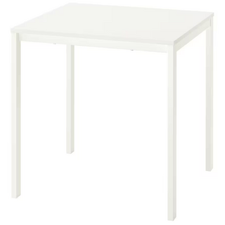 이케아 VIHALS 비할스 테이블 화이트/화이트 74x74cm 295.785.19, 화이트, 2인용
