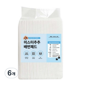 미스터추추 강아지 배변패드 18g, 20개입, 6개