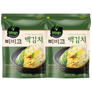 (에이브쇼핑)CJ비비고 백김치 500gx2개 500g 2개, 500g, 2개 베리쿡김치