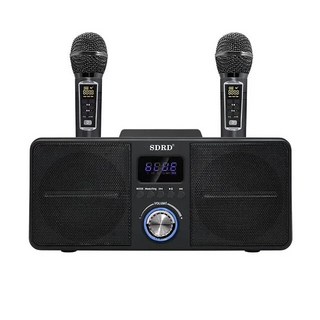 무선 마이크 블루투스 스피커 파티 가족 모임 가라오케 Bluetooth 3D 스테레오 서라운드 저음 듀얼 음악 시스템 TV컴퓨터 센터 ​듀얼 독립 자유 원클릭 무음 사운드 TV 연, 1.SDRD309 Black