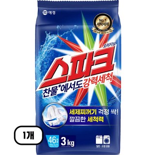스파크 오리지널 분말세제 리필, 3kg, 1개