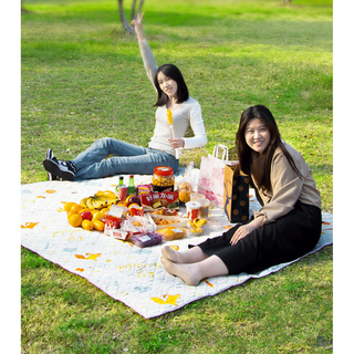 홈앤힐링 푹신한 휴대용 방수 피크닉돗자리, 동물숲