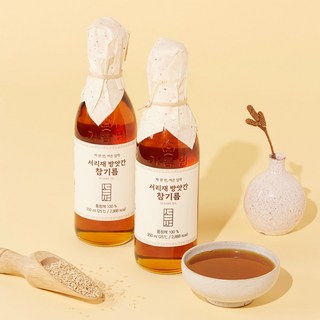 [서리재] 방앗간 참기름 350ml X 2개