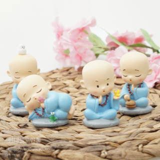 동자승친구들 (미니장식), 3. 목탁과 동자승, 1개