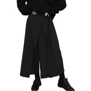 남성 세미 와이드 팬츠 주름 7부 검도 바지