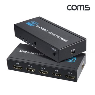 Coms OU939 HDMI 5:1 선택기 8K 60Hz 5입력 1출력 수동 스위치, 1개