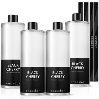 [2+2] 코코도르 2L 대용량구성 디퓨저 리필액 500ml 4개+리드스틱20P 실내방향제 인테리어 블랙체리, R500/프리지아앤페어X2, R500/프렌치라벤더X2+스틱/블랙33/20P