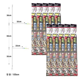 디엠피싱 홀로그램 우럭 라이트지깅 빙빙구슬 낚시 채비, 1개, 10개입