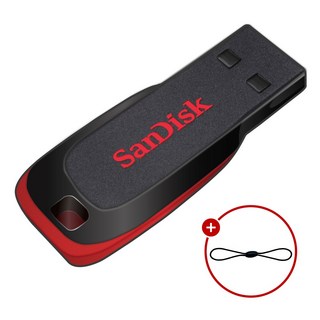 샌디스크 Cruzer Blade 크루저 블레이드 USB 2.0 SDCZ50 + USB 고리줄, 1개, 128GB