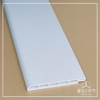 pvc걸레받이 마감몰딩 걸레받이 (9x80x2400mm), 화이트 솔리드, 1개