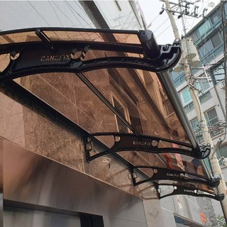 캐노픽스 800 X 6100 이동식 농막 차양 접이식어닝 창문 비막이 어닝만들기 6평 농막, 브라운 렉산 회색 브라켓 실버 바, 1개