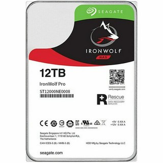 씨게이트 Seagate ST12000NE0008 iron wolf 12TB 7200RPM SATA 6 Gb/s 3.5 &quot;NAS HDD 신제품, 1개