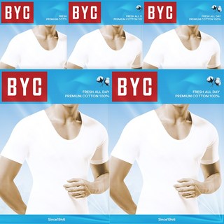 BYC 남성 더 쾌적한 순면 베이직 반팔 런닝 5매 BYC1915