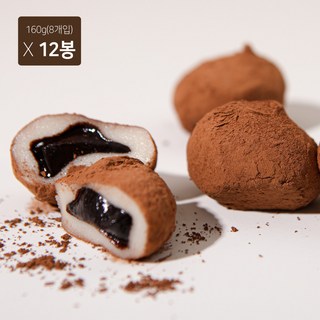 무궁화푸드 다크초코릿 라이스쇼콜라 초코릿떡 국산찹쌀, 12개, 160g