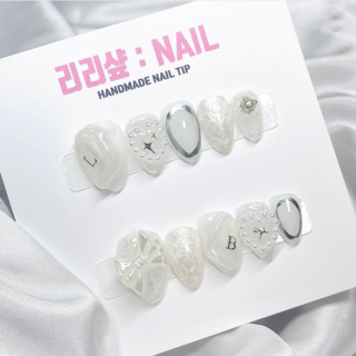 리리샾 진주 블링 네일팁