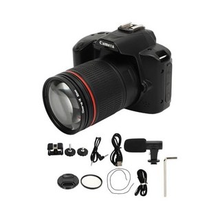 DSLR 카메라 F2.7 2.95mm 4K 64MP 16X 줌 디지털 나이트 비전 62mm 매크로 렌즈 120° 광각 비디오 카메라필 라이트 및 마이크 포함 상호 연결, DSLR 카메라 F2.7 2.95mm 4K 64MP 1