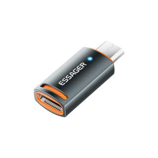 Essager USB 3.0 5A A타입 to C타입 라이트닝/8핀 마이크로 5핀 OTG 변환 젠더, 1개, c-micro