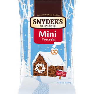 Snyder's of Hanover Pretzels Mini Pretzels Family Siz Snyder's of Hanover 프레첼 미니 프레첼 패밀리 사이즈 16온, 1개, 453g