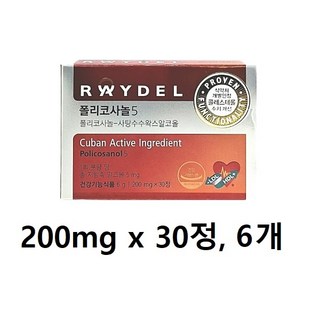 레이델 폴리코사놀 5mg, 30정, 6개