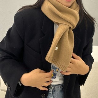 데이그린 남녀공용 램스울 100% 니트 머플러 목도리
