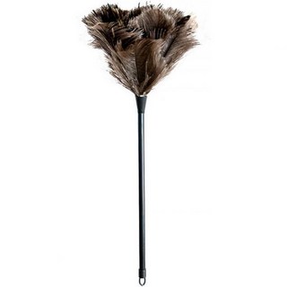 타조 털 깃털 먼지떨이 총 길이 15.7인치40cm 청소 푹신한 천연 빗자루 가정용 자동차 도구 방 틈새