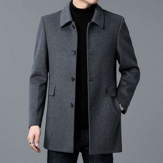CHMALL 남성반코트 남자 겨울 울 코트 아우터 모직