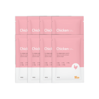 씽크라이크펫 강아지화식 자연식 사료 50g, 닭, 8개