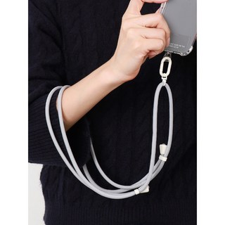 하이루프 핸드폰 스트랩 넥 숄더 목걸이 크로스 스트랩 줄 고리 (루프스트랩1+행온택1개), 28.라이트그레이, 1개