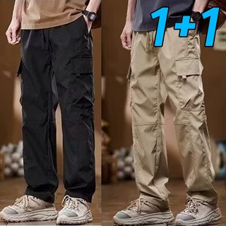 차쿠 1+1 남성 캐주얼 바지 카고팬츠 방수 방풍 멀티포켓 4계절 여름 겨울 기모 카고바지 등산 아웃도어 바지 작업복바지