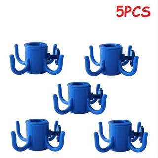 우산 스탠드 비치 벽 마운트 홀더 야외 모자 수건 보관 캠핑 벽걸이 걸이형, 5. Blue 5PCS