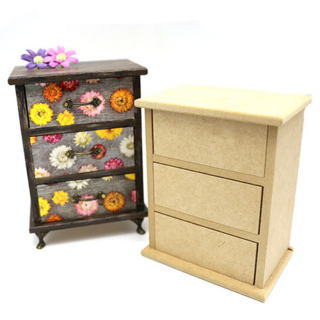 3단 서랍 보석함 반제품