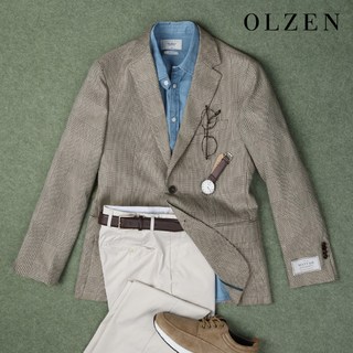 올젠 메이페어 글랜체크 캐주얼 자켓 ZOD2KG1342