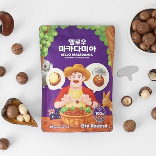 [본사몰] 나혼자 까먹는 헬로우마카다미아 호주 통마카다미아 껍질마카다미아 견과류 드라이, 1개, 115g