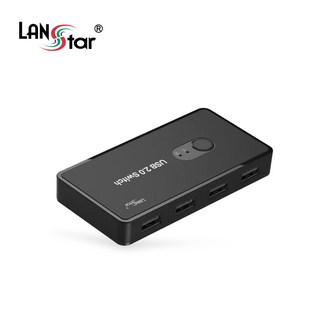 LANstar USB2.0 허브 4포트 투컴 선택기
