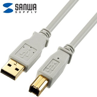 강원전자 산와서플라이 KU20-15HK2 USB2.0 AM-BM 케이블 1.5m (USB-IF 인증), 본상품선택, 1개