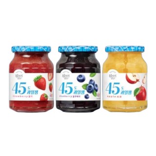 [기타] 복음자리 45도 과일잼 350g (딸기+블루베리+사과), 1개